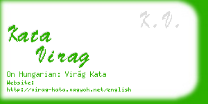 kata virag business card